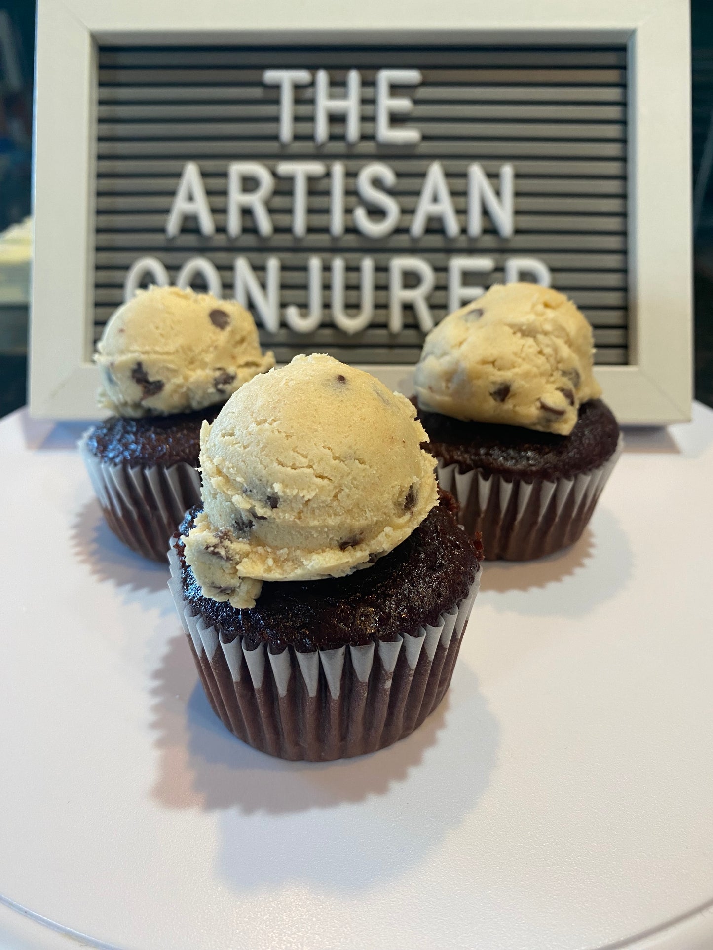 Chocolate Chip Cookie Dough Cupcake