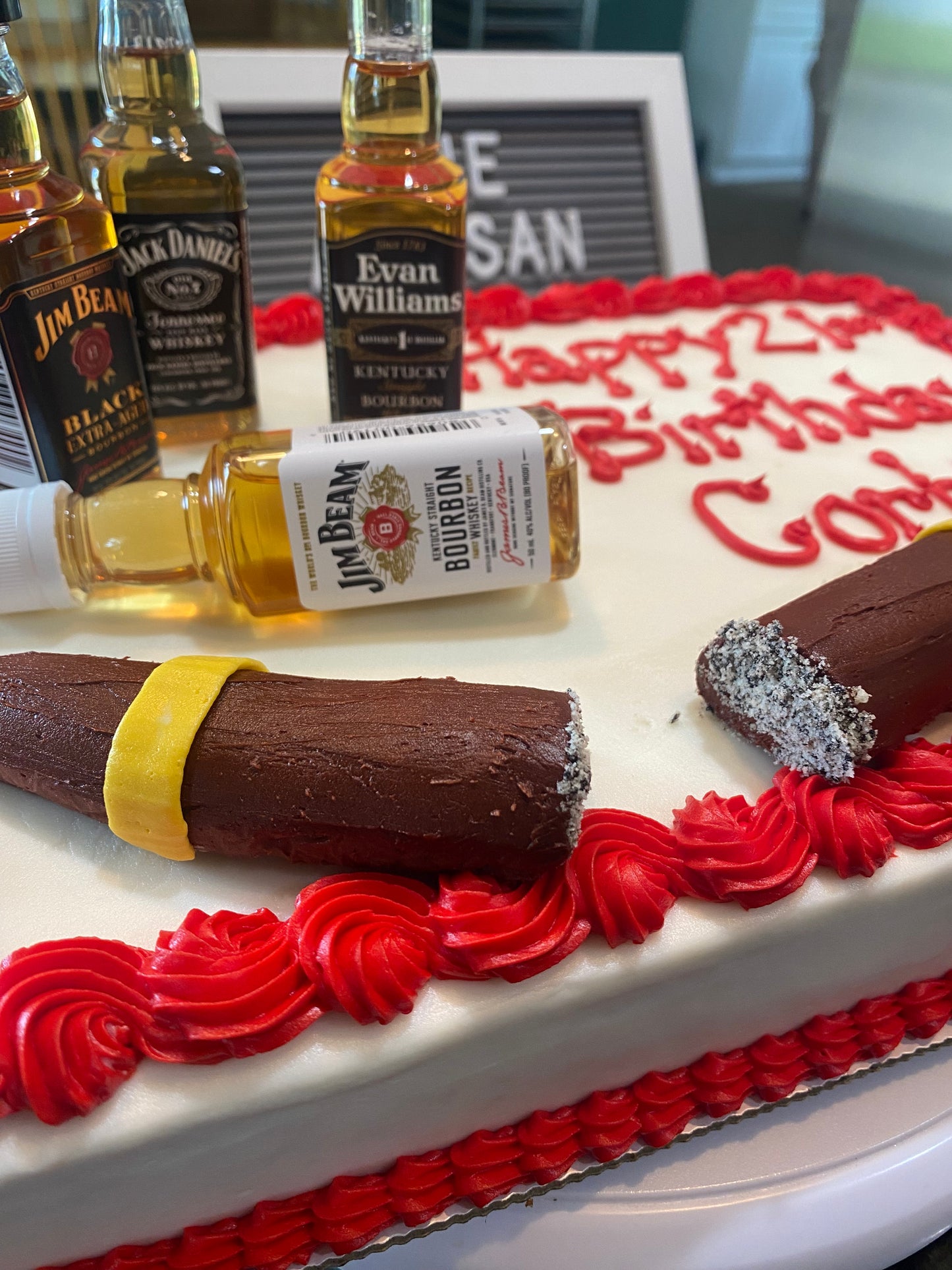 Whiskey & Cigar Cake