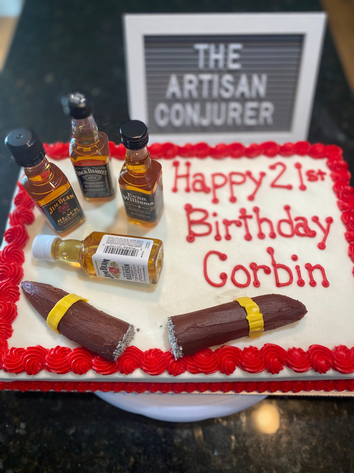 Whiskey & Cigar Cake